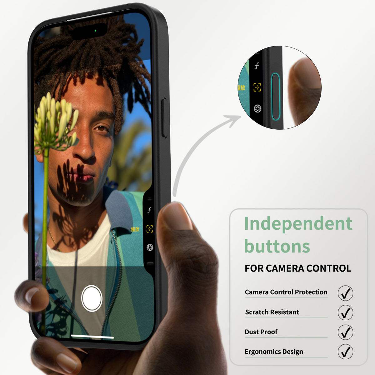 Clear Frosted TPU Shockproof Phone Case with Magnetic Feature for iPhone Series, Anti-Fingerprint Protective Cover