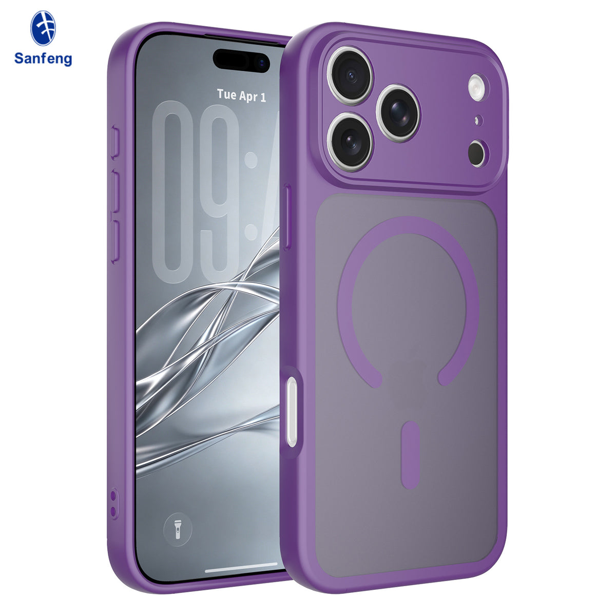 Magnetic Shockproof TPU Phone Case with Skin-Like Texture and Full Lens Protection for iPhone