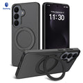 Magnetic Rotating Stand Case for Samsung Galaxy S25 S24 S23 Series, Frosted PC + TPU Anti-Drop Protective Cover
