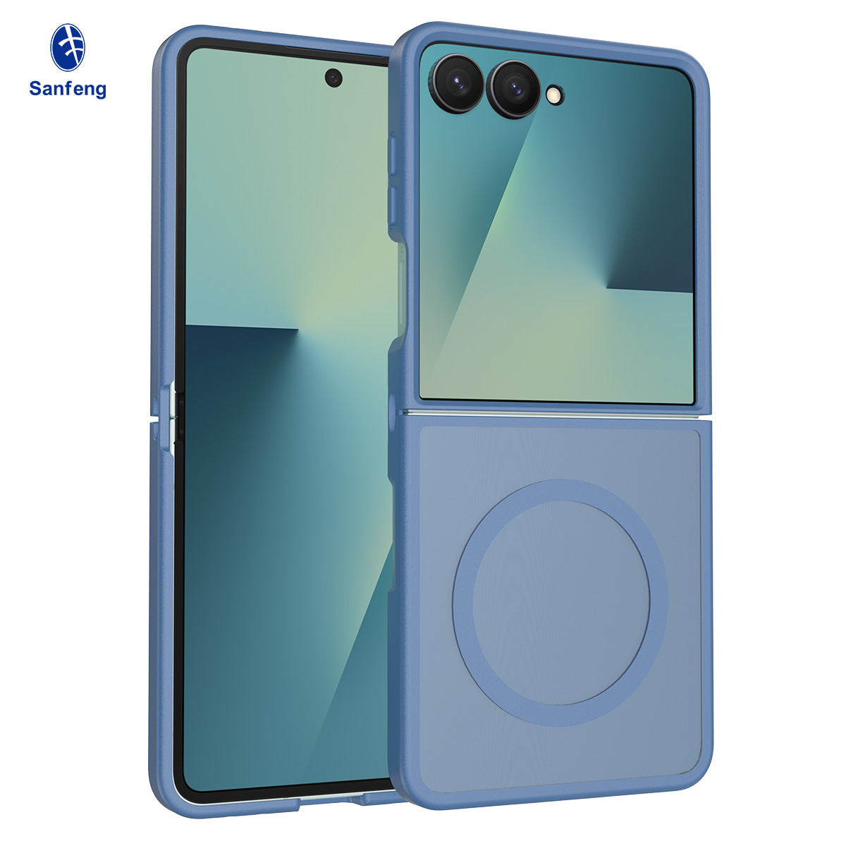 Magnetic Matte Case for Samsung Galaxy Z Flip7 and Z Flip6, Translucent TPU Anti-Fingerprint Folding Phone Cover
