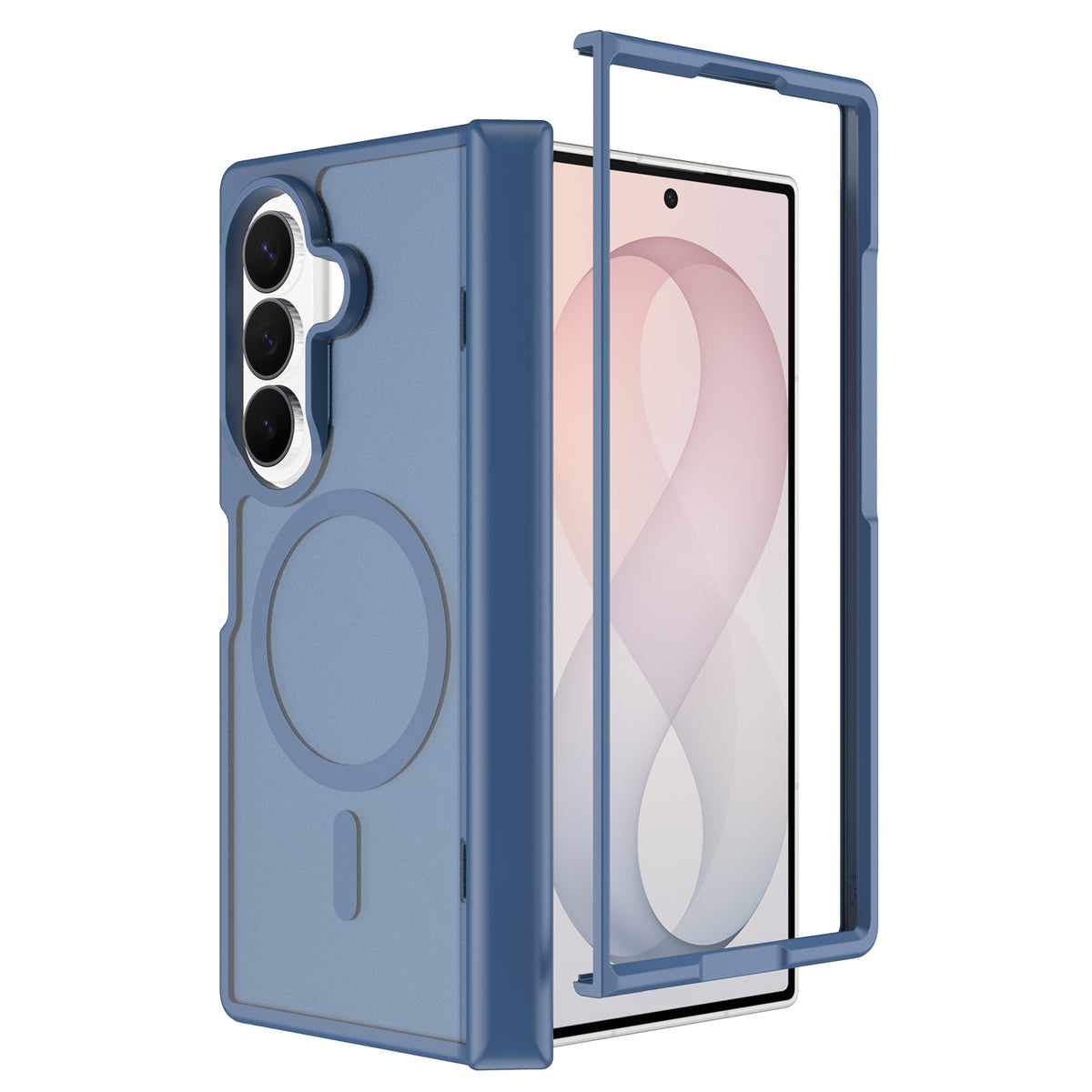Magnetic Matte Case for Samsung Galaxy Z Fold 8 Ultra, Translucent TPU Shockproof Protective Cover with Spring Hinge
