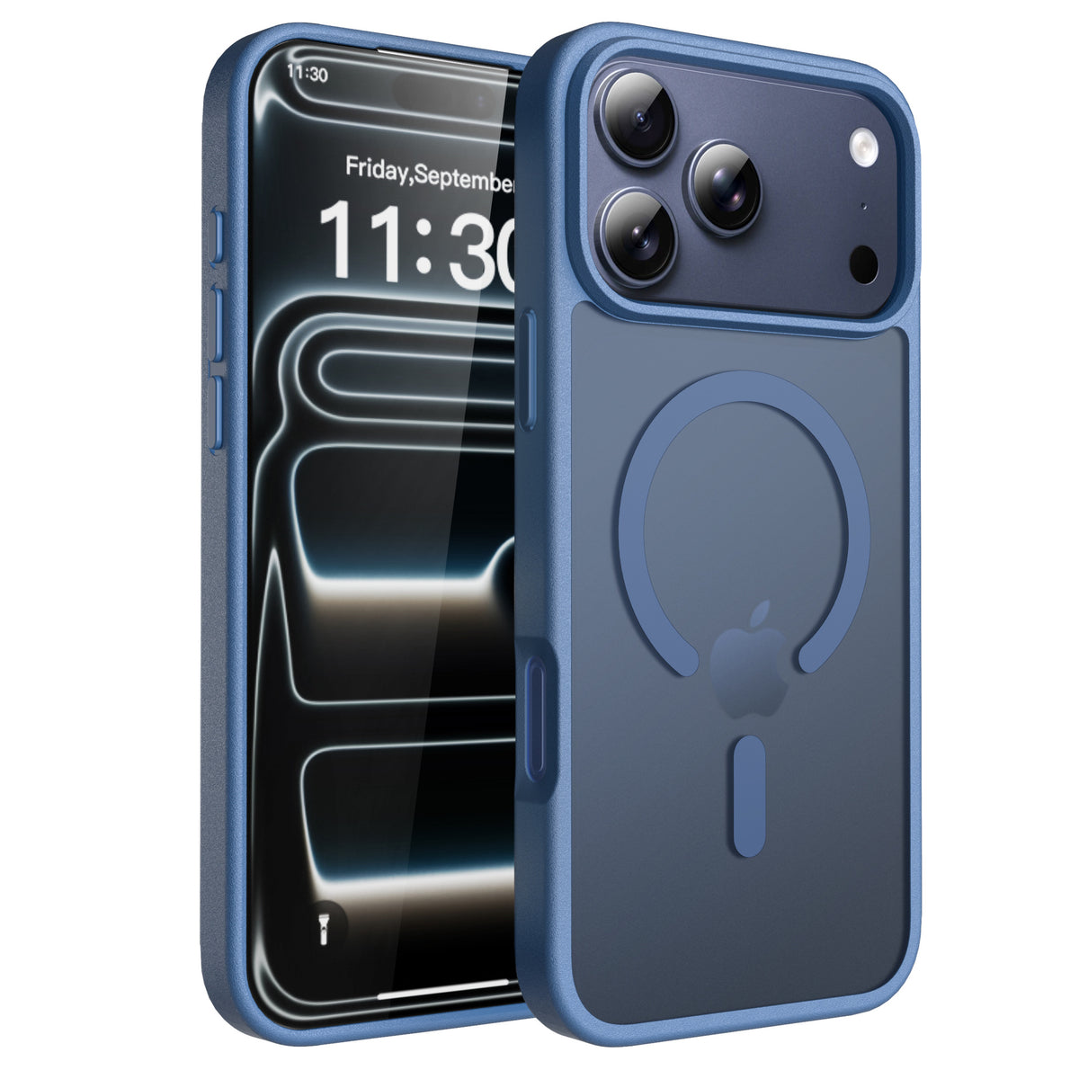 Magnetic Suction Skin-Feel Phone Case for iPhone 17 Pro, Anti-Fall TPU All-Inclusive Protective Cover (Brown)