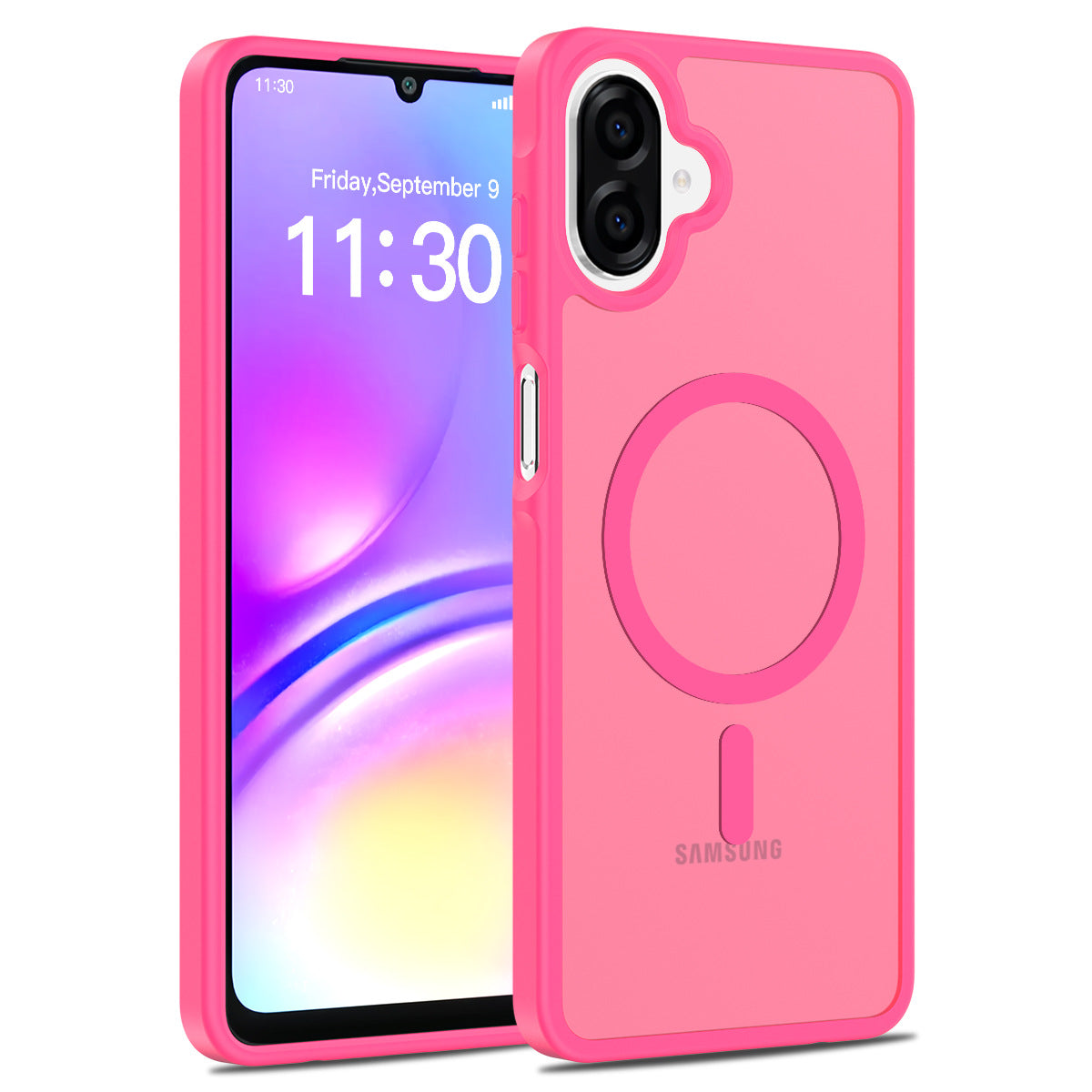 Magnetic Matte Silicone Shockproof Case for Samsung Galaxy A Series, Airbag Anti-Drop Protective Cover