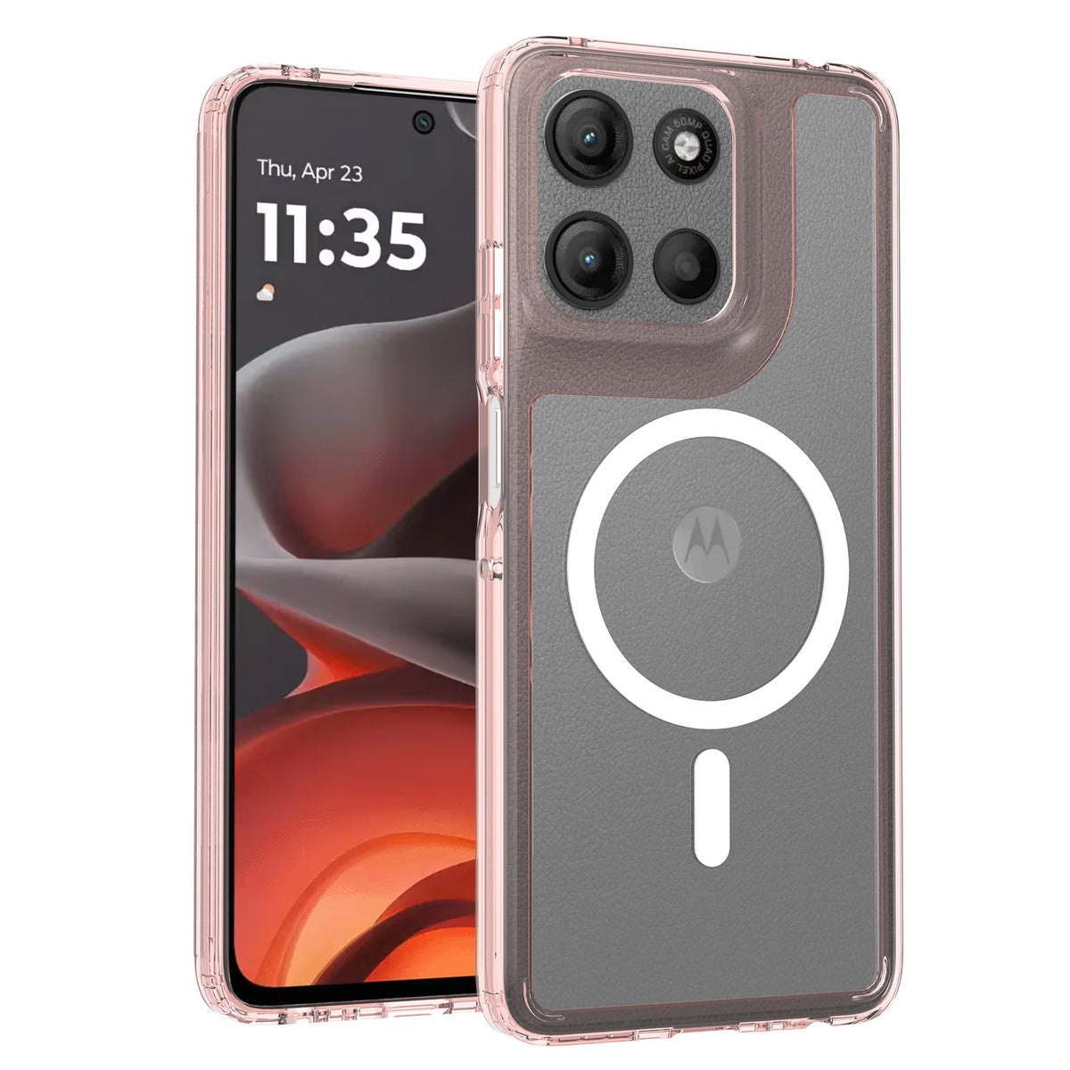 Clear Magnetic Case Compatible with Motorola Moto G56 G15 G05 Edge 50 Pro - Shockproof All-Inclusive TPU Soft Phone Cover