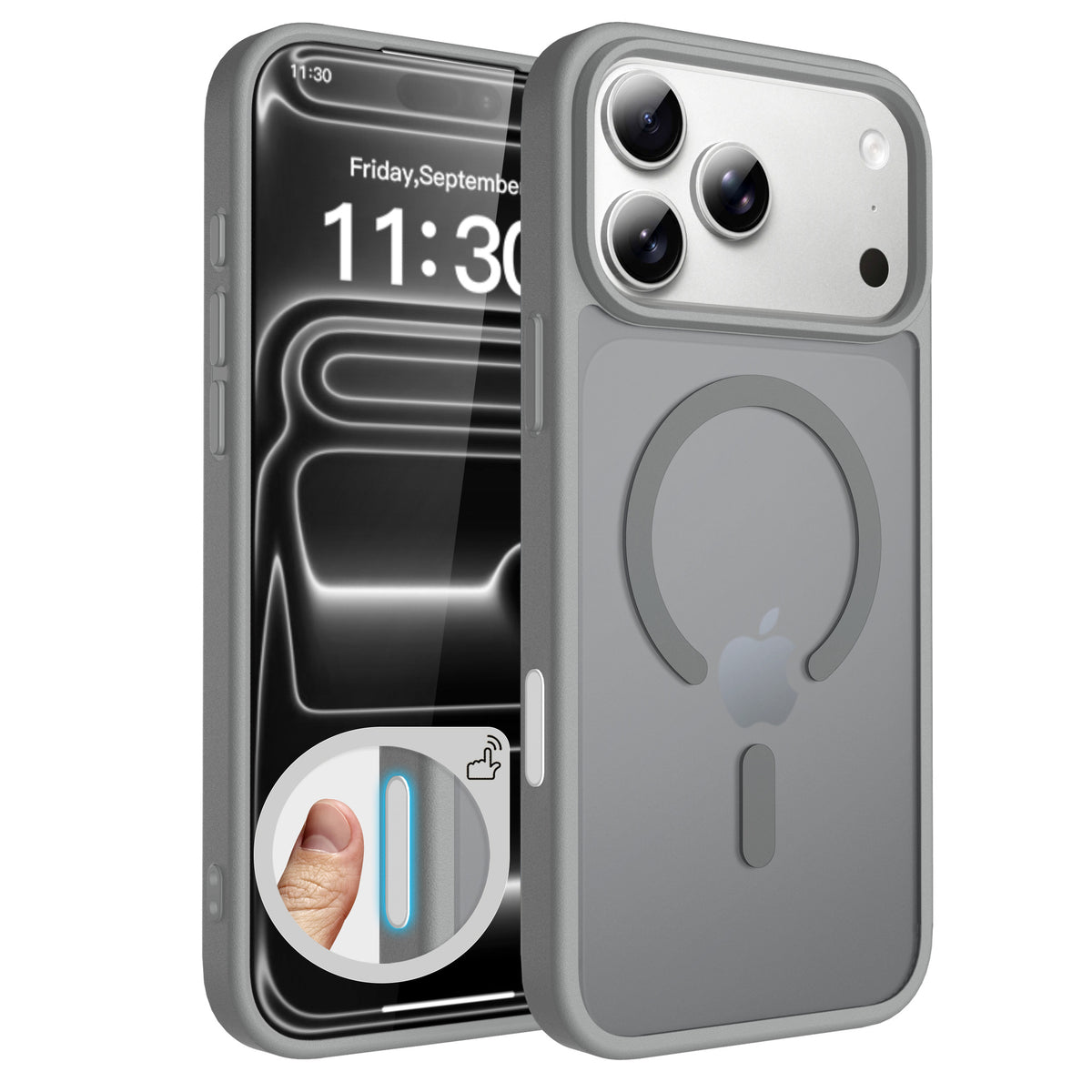 Frosted Translucent Magnetic Phone Case for iPhone 17 16 15 Series - Anti-Fall Airbag Skin-Feel Matte TPU Protective Cover