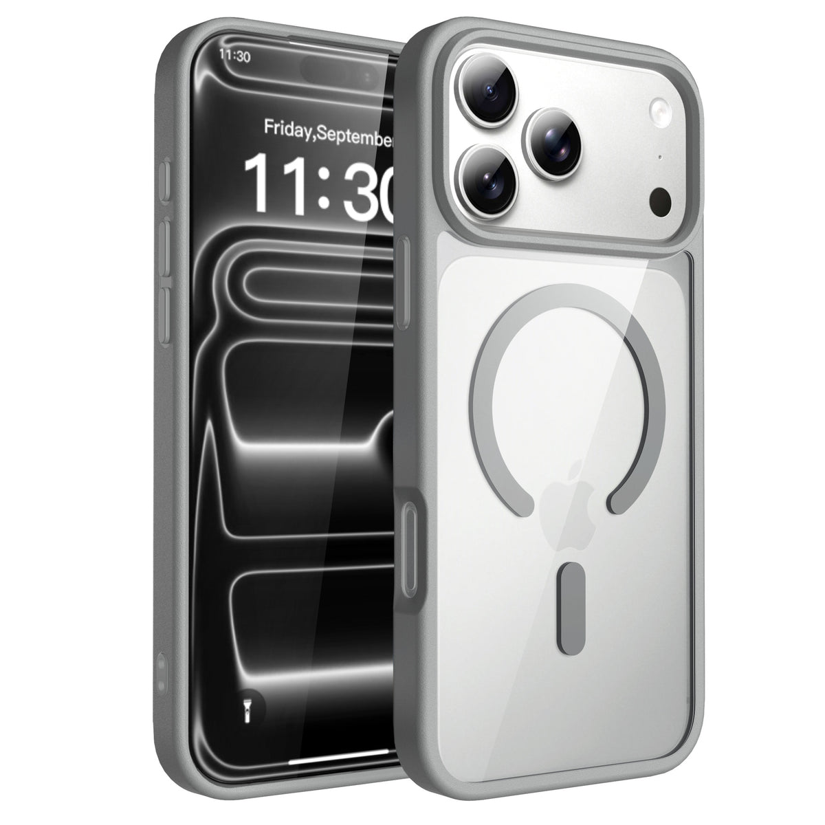 Clear Magnetic Shockproof Phone Case for iPhone 14 Pro Max, Anti-Fall TPU Protective Cover