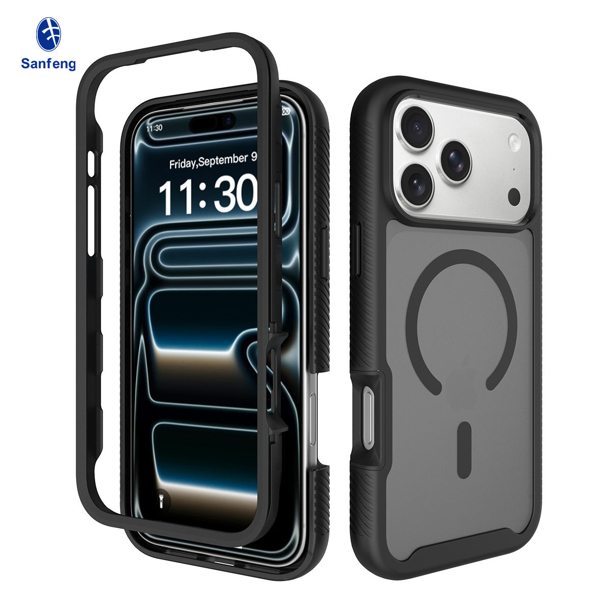 Magnetic Matte Semi-Transparent Skin-Feel Phone Case for iPhone, Anti-Fingerprint Anti-Drop Silicone Protective Cover