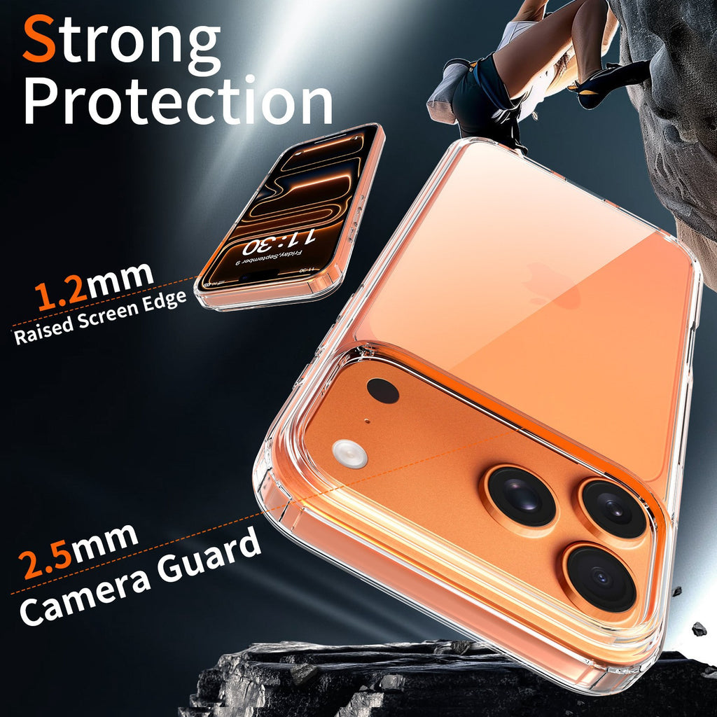 Clear Shockproof TPU Phone Case Compatible with iPhone 16, 15, 14 Series - Slim Anti-Scratch Protective Cover