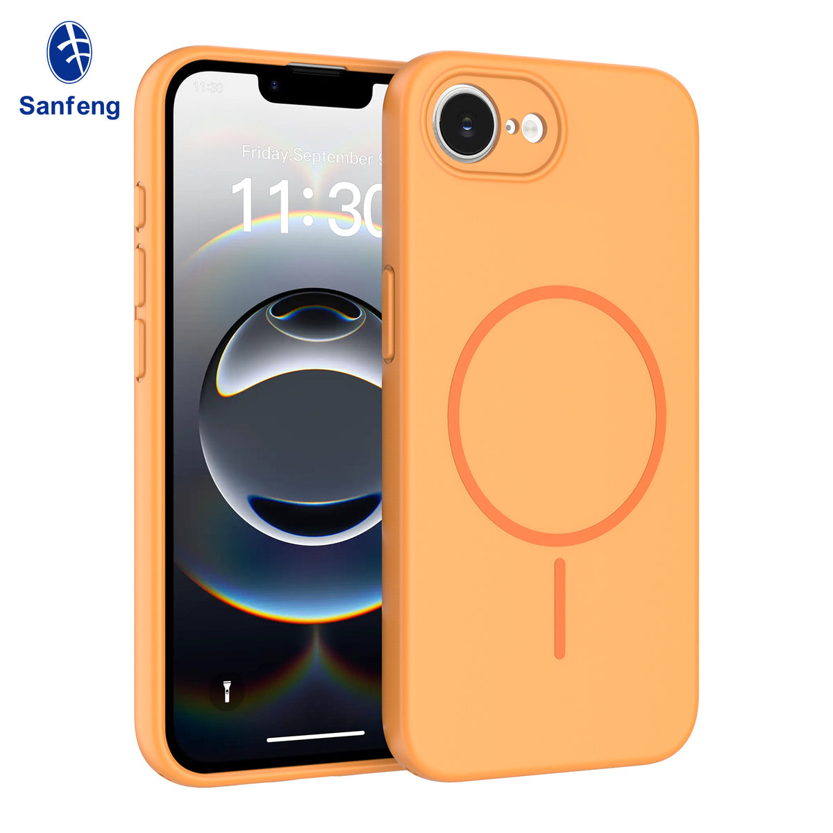 Magnetic Matte Silicone Phone Case with Lanyard Hole, Full-Cover Shockproof Protective Cover Compatible with iPhone 16 / 17 Series