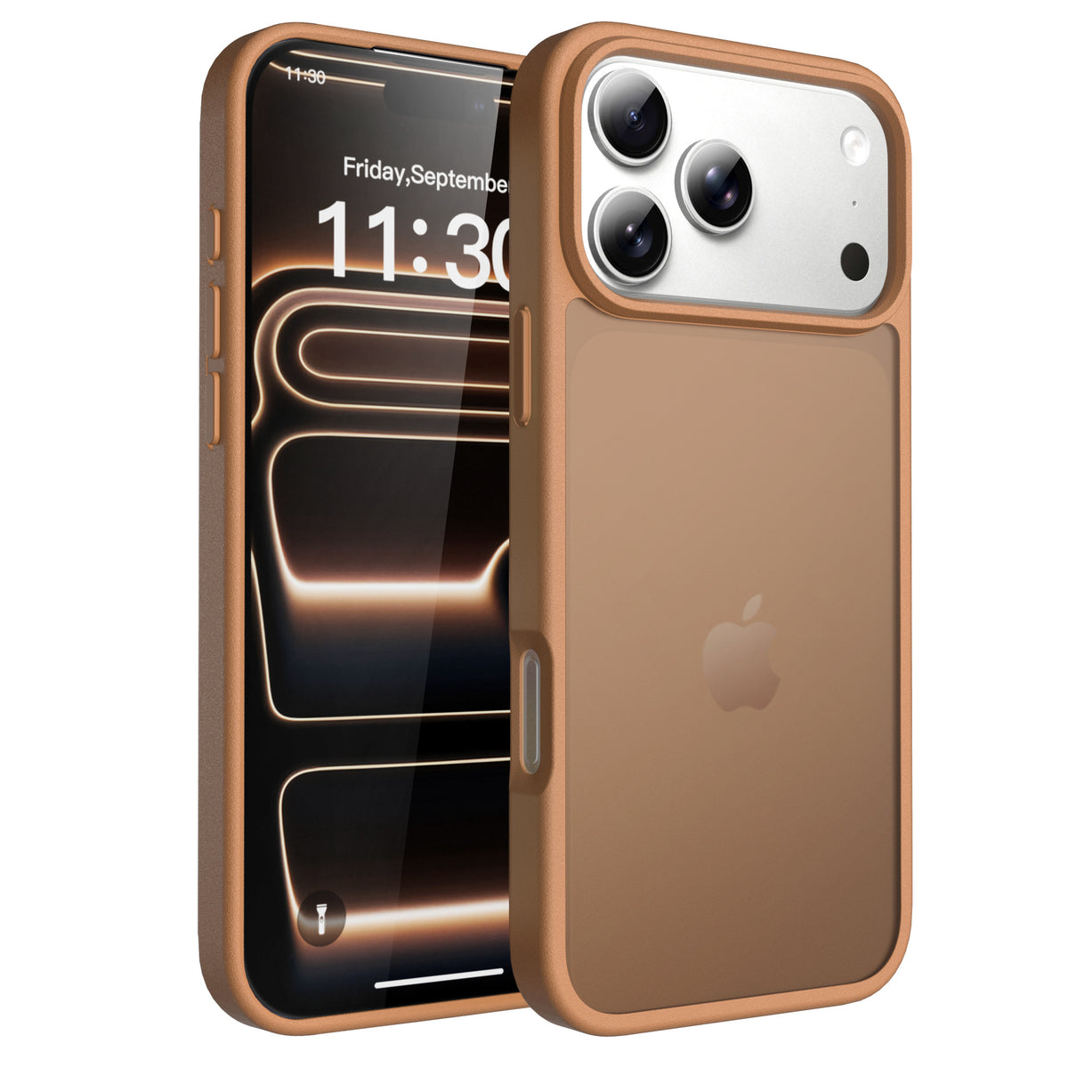 Frosted Skin-Feel Magnetic Phone Case for iPhone 16 Pro Max, Shockproof TPU Anti-Fall Protective Cover - Brown