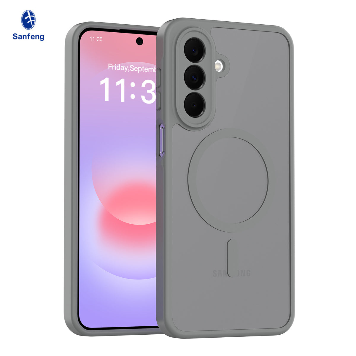 Matte Magnetic Phone Case for Samsung Galaxy Series, Skin-Feel PC+TPU Shockproof Anti-Drop Protective Cover