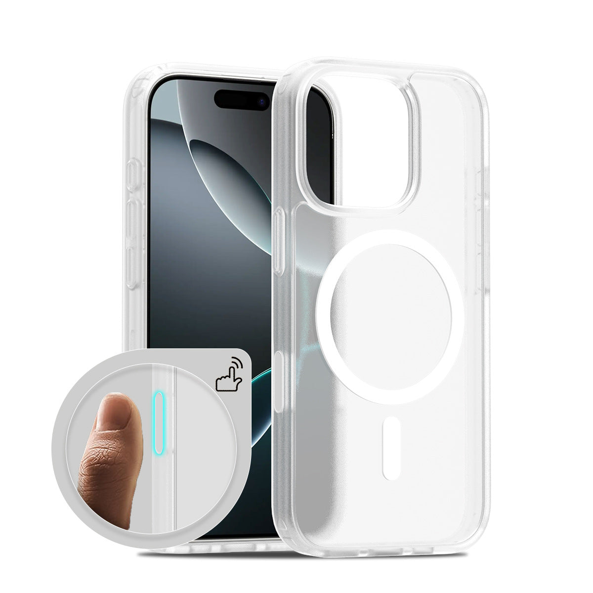 Matte Magnetic Phone Case for iPhone with Skin-Feel Finish and Responsive Two-in-One Buttons - Anti-Fingerprint TPU Protective Cover
