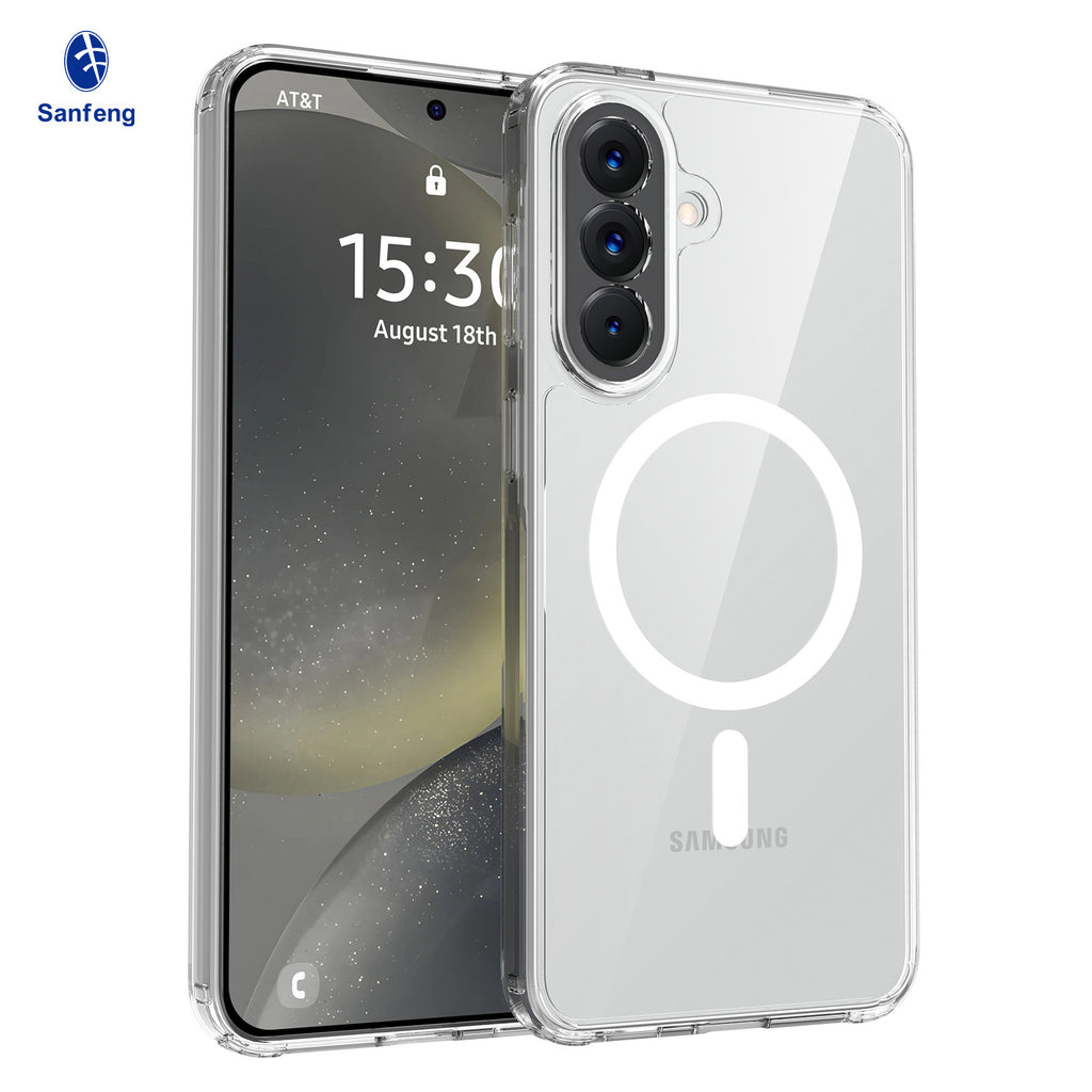 Clear Magnetic TPU Phone Case for Samsung Galaxy A56 A57 A37 A27 Anti-Drop Shockproof Protective Cover