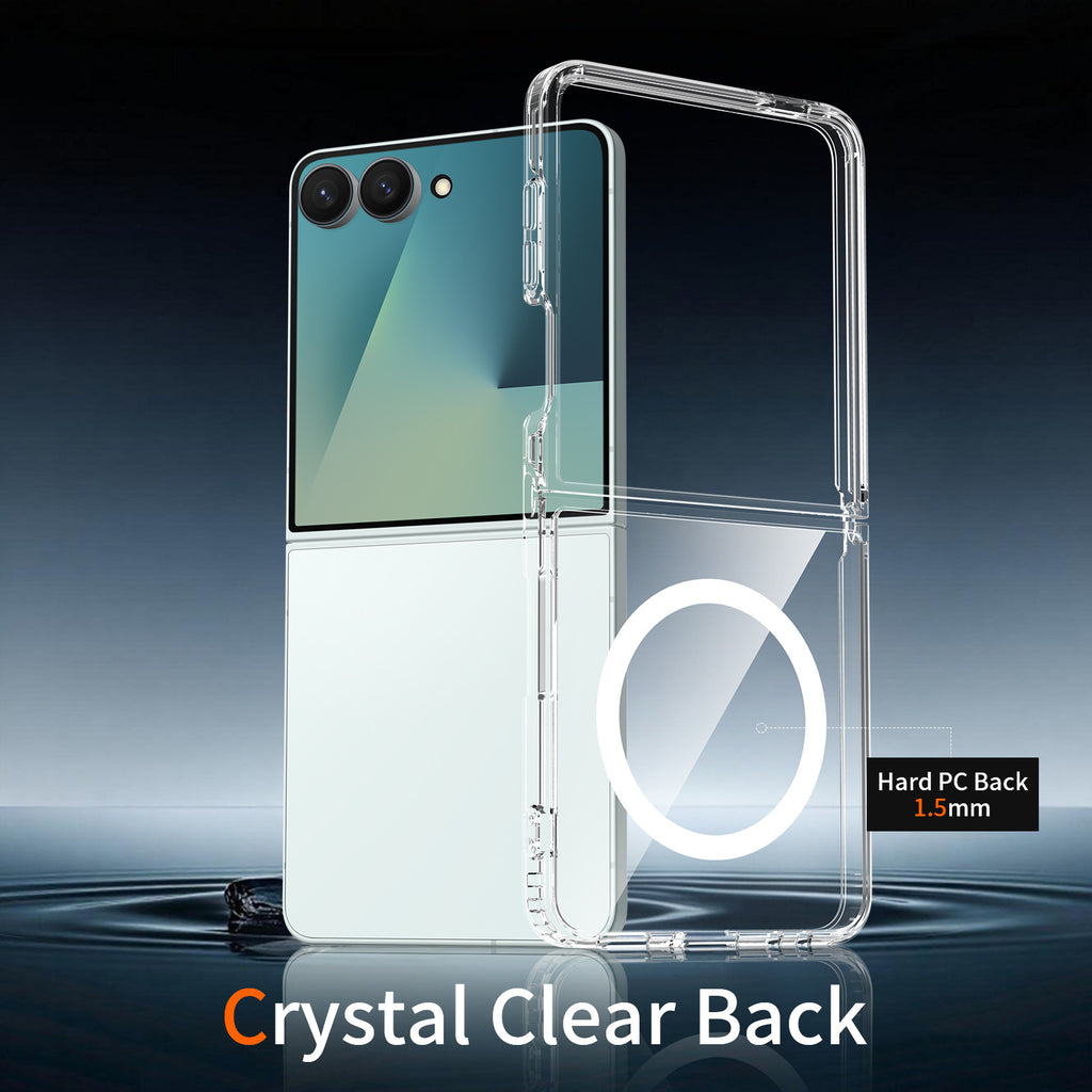 Clear Magnetic Protective Case Compatible with Samsung Galaxy Z Flip and Fold Series, Anti-Fall TPU Transparent Folding Phone Cover