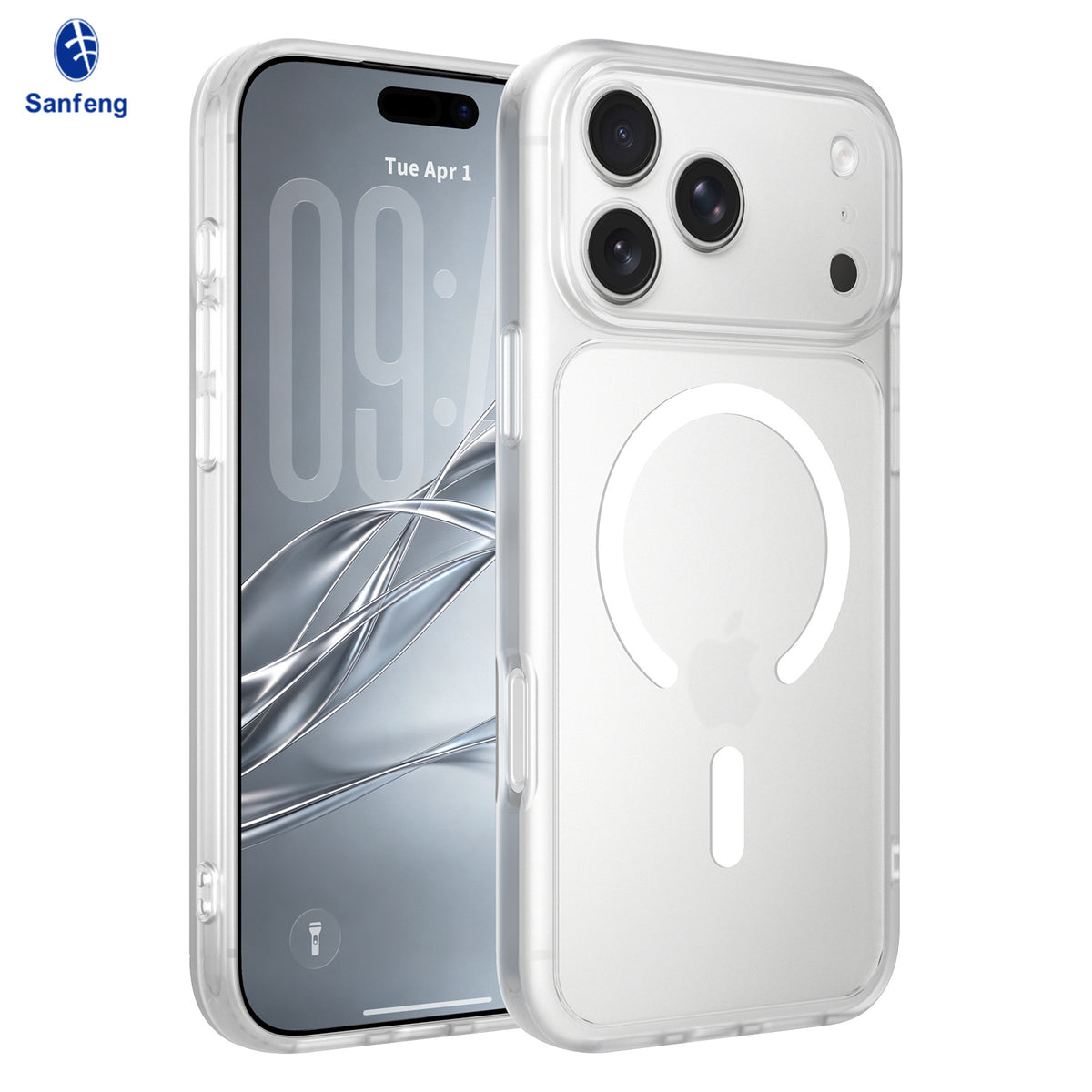 Magnetic Shockproof TPU Phone Case with Skin-Like Texture and Full Lens Protection for iPhone