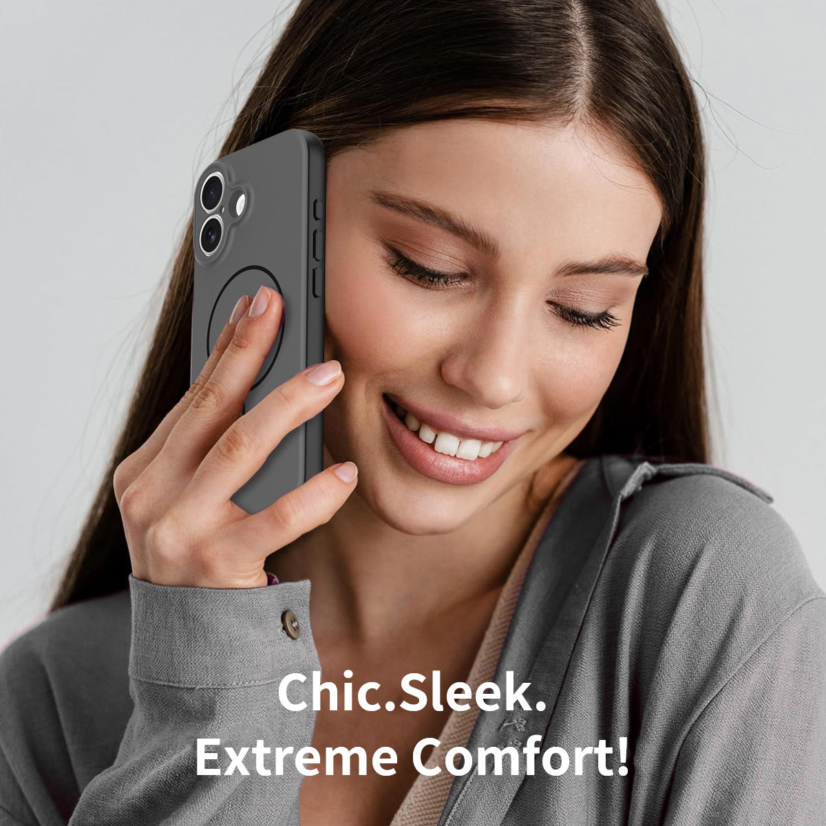Magnetic Matte 2-in-1 Shockproof Phone Case with Lanyard for iPhone 17 Air, 16 Pro Max, 15 Series - Anti-Drop TPU Protective Cover