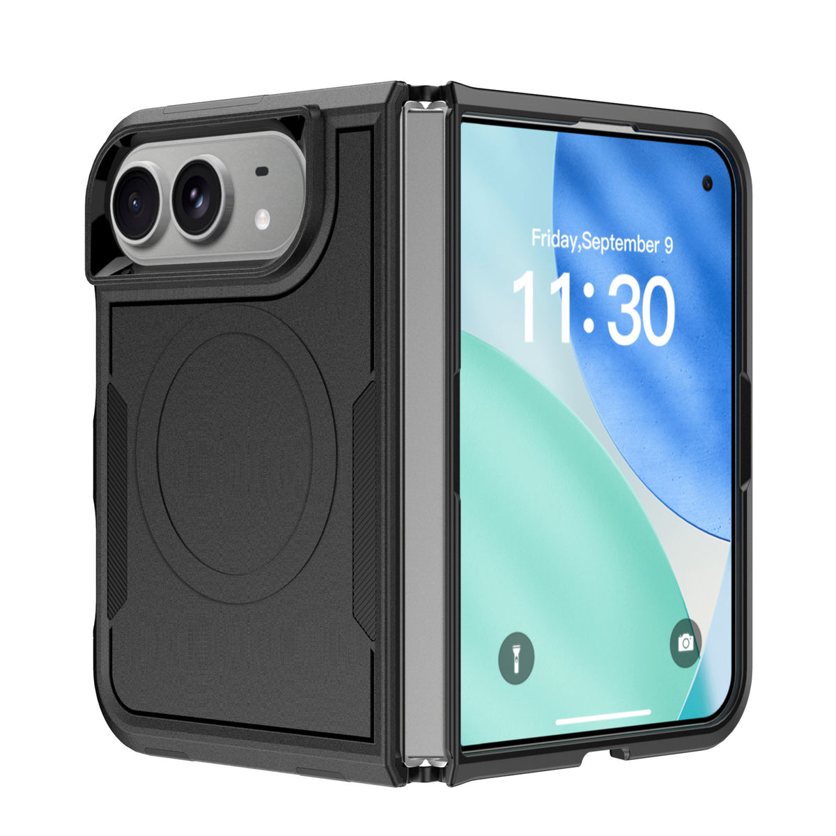 Magnetic Shockproof Protective Case Compatible with iPhone 18 Fold / Duo, Premium TPU Anti-Drop Cover for Horizontal Folding Phone