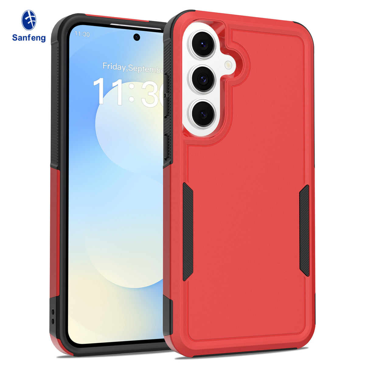 Two-in-One Heavy Duty Anti-Fall Protective Phone Case for Samsung Galaxy S24 Ultra, Nordic Style Shockproof Armor Cover