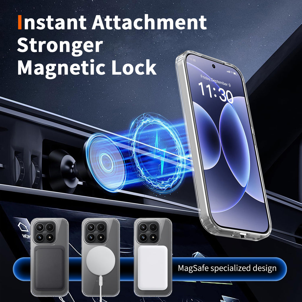 Sanfeng Clear Shockproof TPU Case for Xiaomi 15 Pro, 15 Ultra, 14T Pro and Redmi Note 14 Series, Airbag Anti-Fall Protective Cover