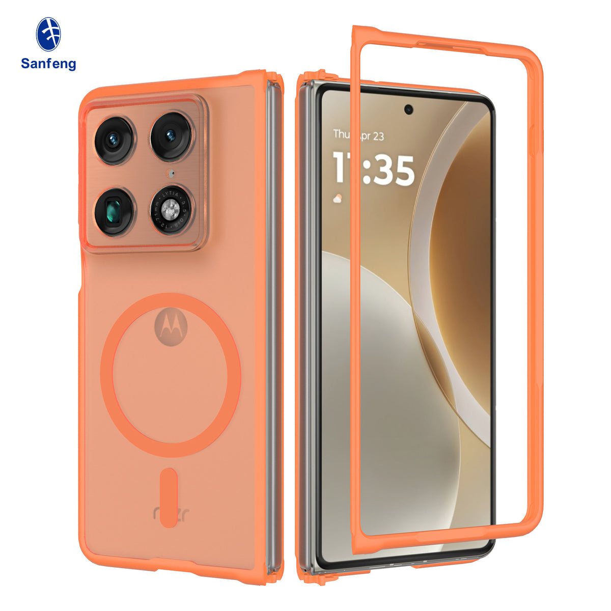 Magnetic Skin-Feel Protective Case for Moto Razr Series, Anti-Fall TPU Folding Phone Cover Compatible with Moto Razr / Razr+ 2024 2025