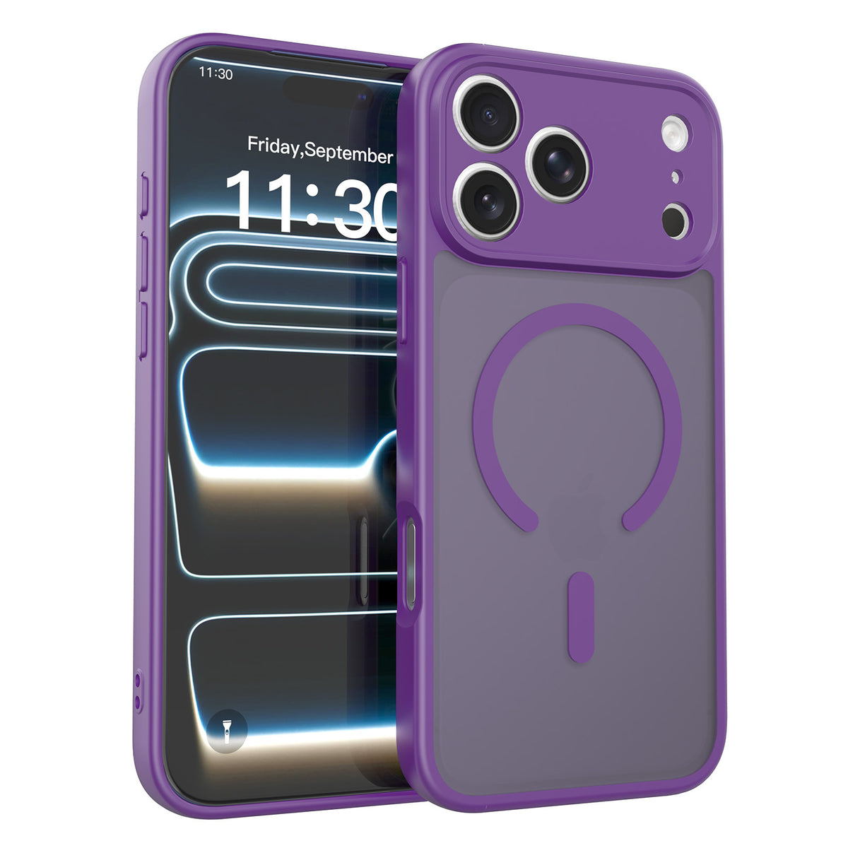 Magnetic Skin-Feel TPU Phone Case for iPhone 17 Pro Max, 16 Pro Max and 15 Pro, Slim Anti-Fingerprint Protective Cover