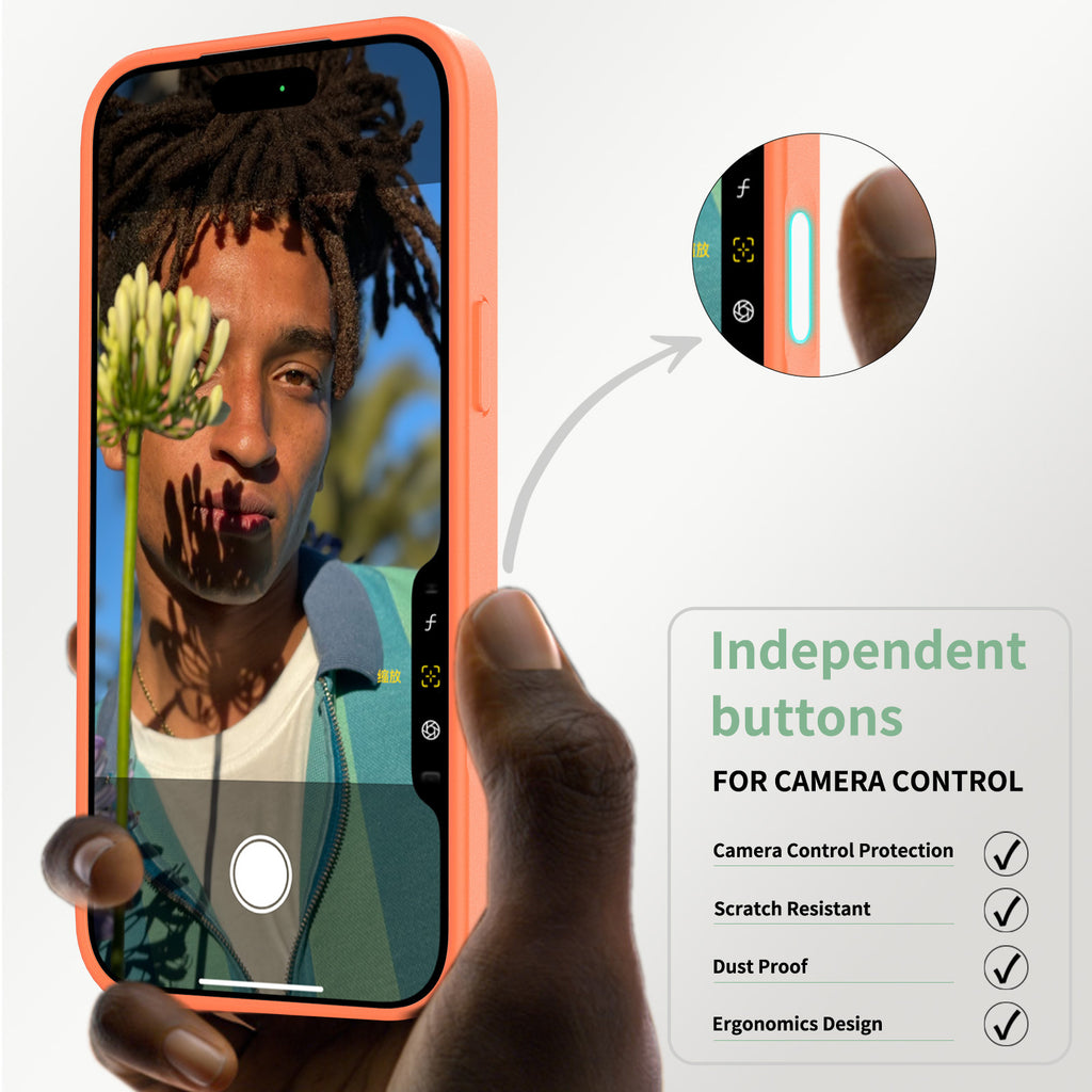 Magnetic Anti-Drop Phone Case Compatible with iPhone 16 / 15 / 14 Pro Max, Matte Skin-Feel Shockproof TPU Protective Cover