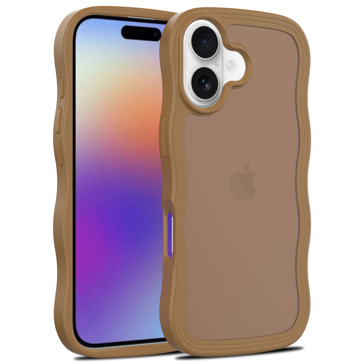 Skin-Feel Frosted Magnetic Phone Case with Wavy Edge for iPhone 16 15 14 13 Pro Max Plus, Matte TPU Protective Cover
