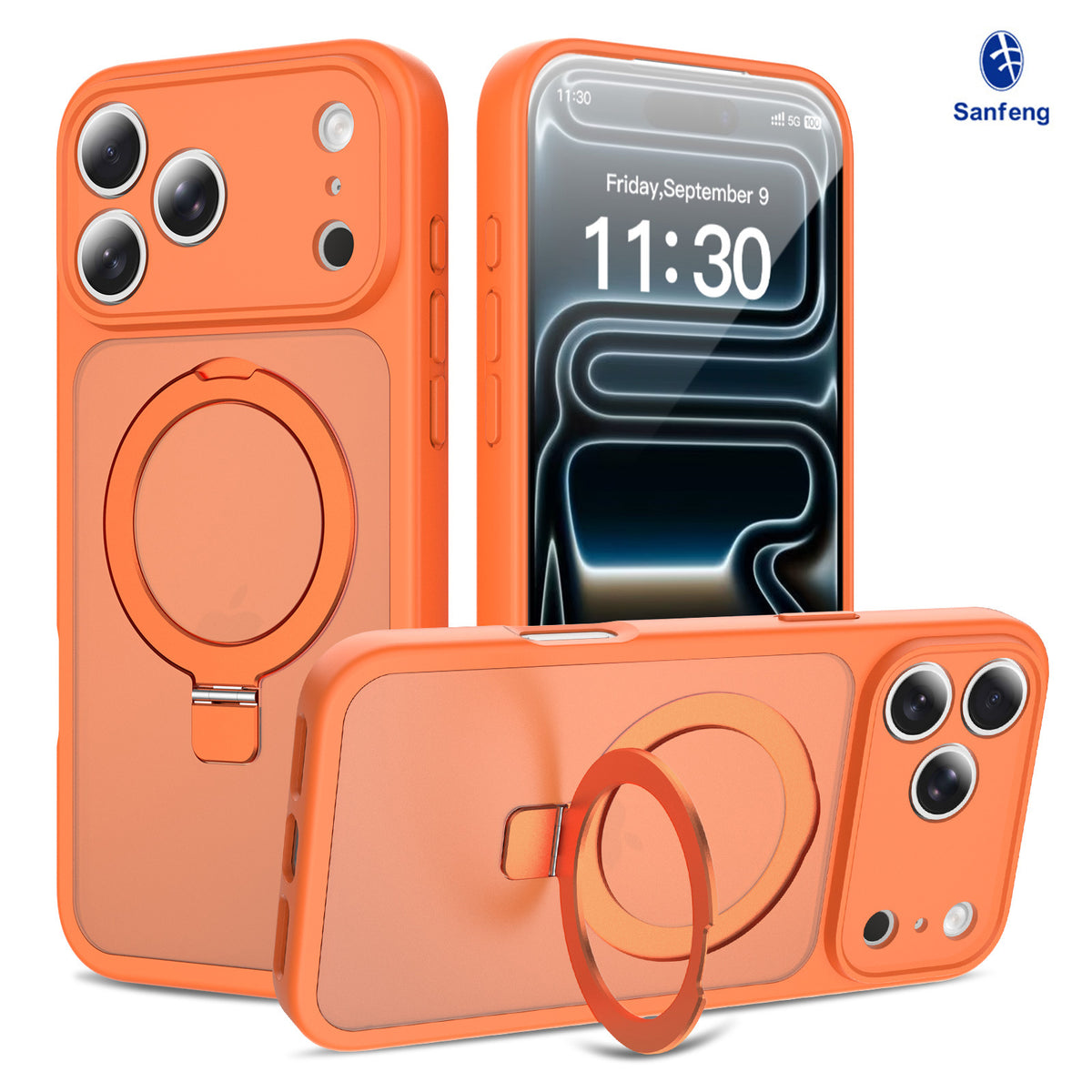 Magnetic Kickstand Phone Case Compatible with iPhone 17 Series, Shockproof TPU Protective Cover with Fine-Hole Camera Protection
