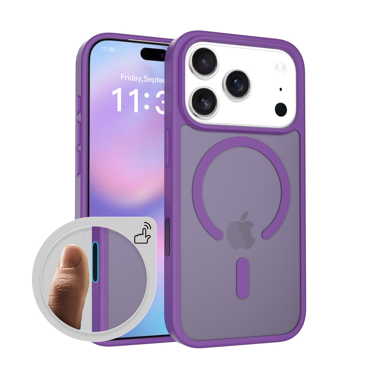 Magnetic Frosted Translucent Case for iPhone 16 & 17 Series, Shockproof Anti-Fall Protective Cover with Camera Button Support