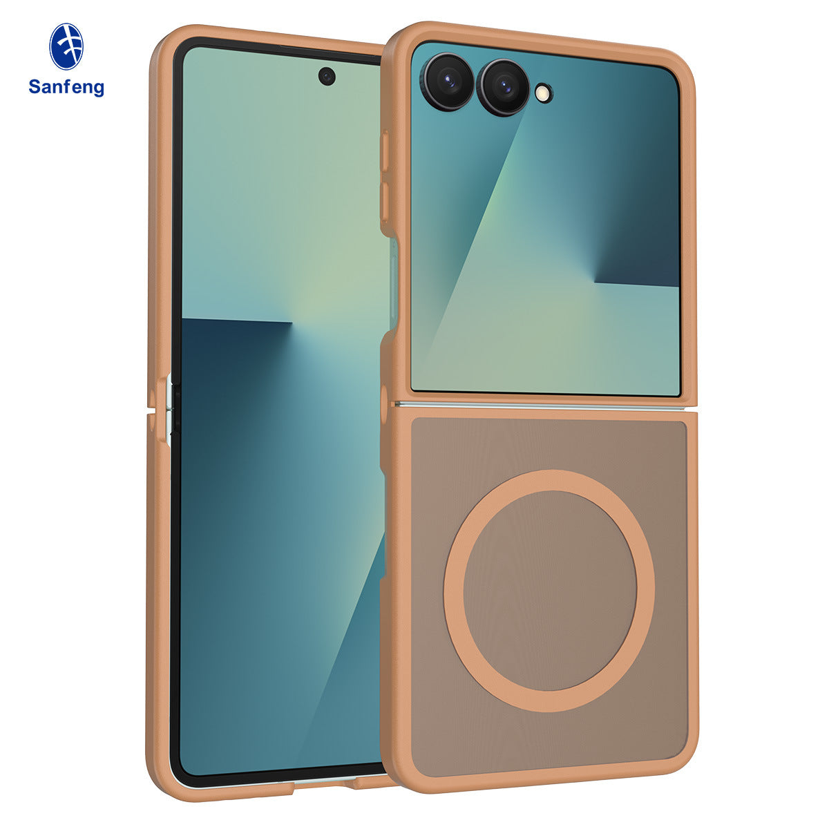 Magnetic Matte Case for Samsung Galaxy Z Flip7 and Z Flip6, Translucent TPU Anti-Fingerprint Folding Phone Cover