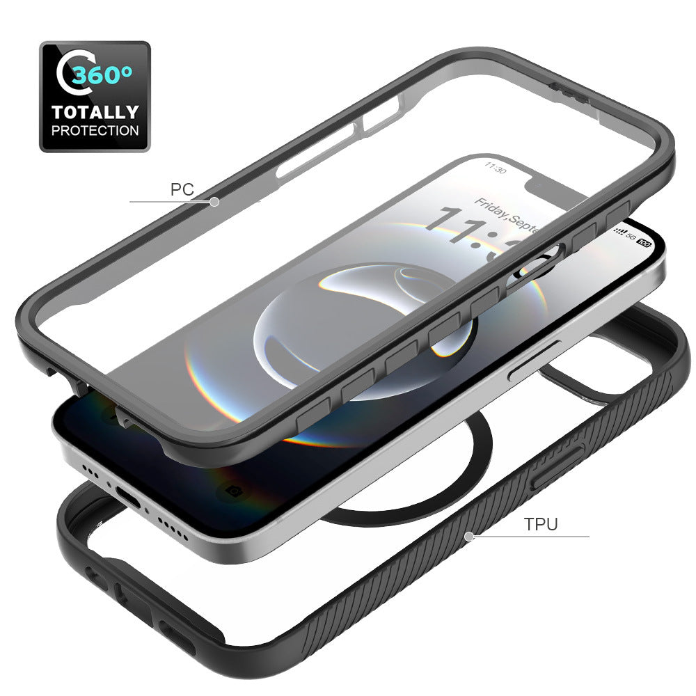 Skin-Feel Magnetic TPU Phone Case Anti-Fingerprint Protective Cover Compatible with iPhone 17 Air and 16 Pro