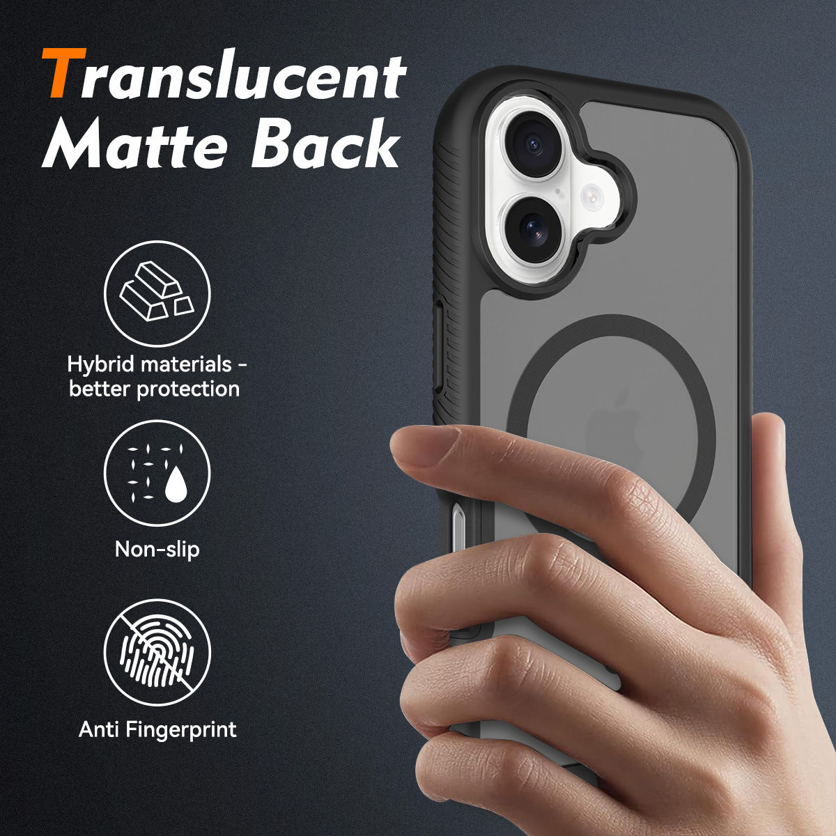 Magnetic Silicone Protective Phone Case Compatible with iPhone 17 Air, Anti-Fingerprint Anti-Drop Cover