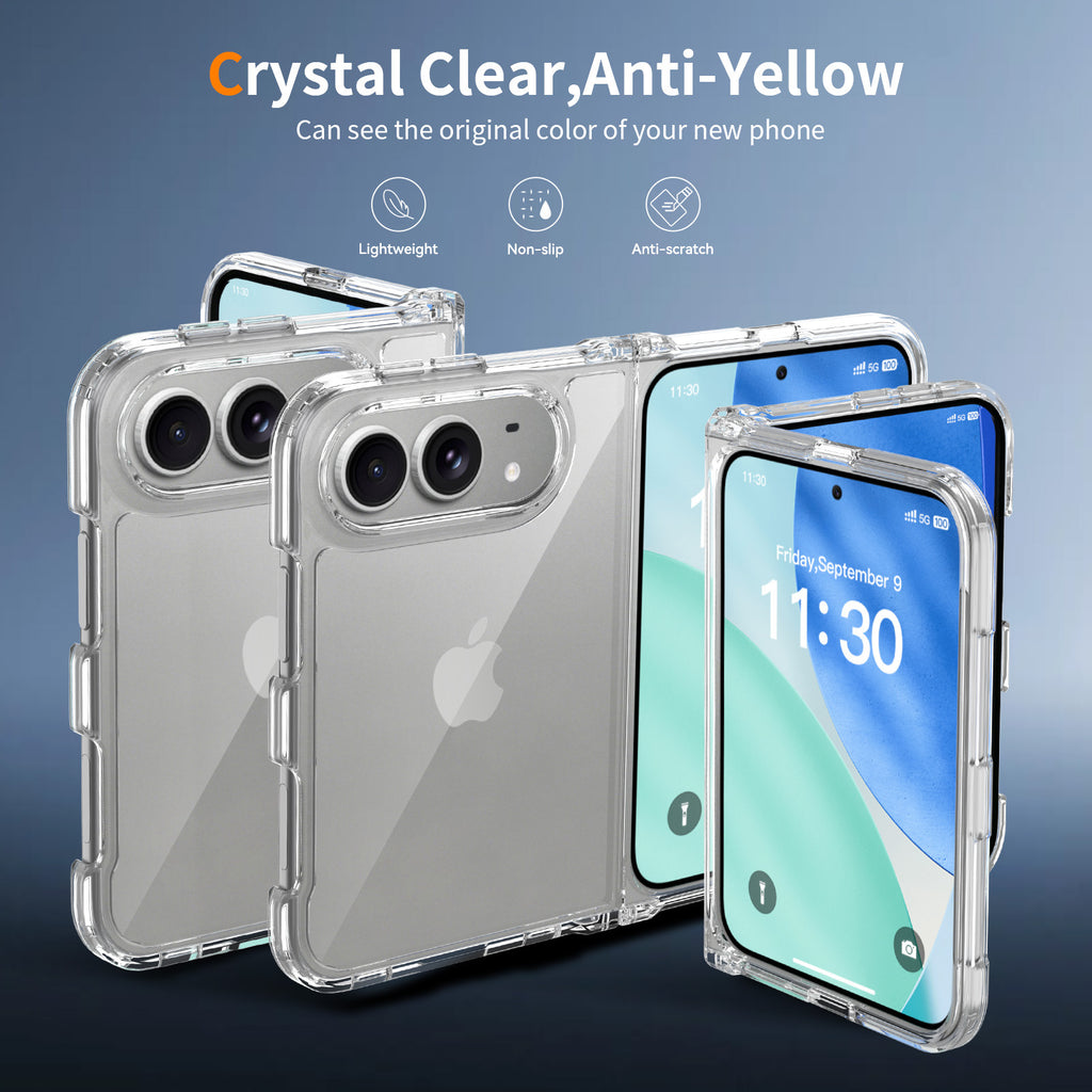 Clear Shockproof TPU Case for iPhone 18 Pro - 2.0mm Anti-Scratch & Anti-Fingerprint Transparent Protective Cover with Airbag Protection