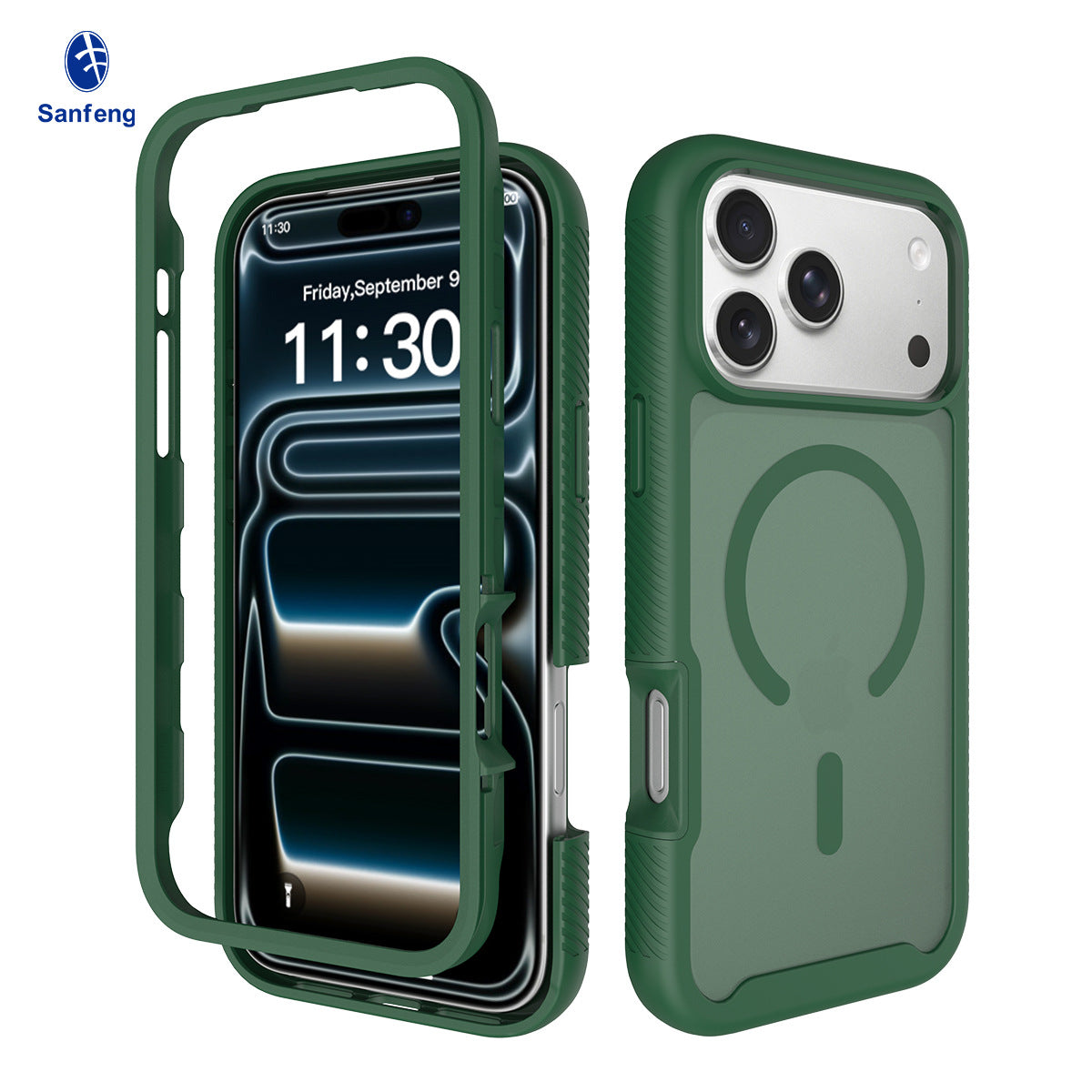 Magnetic Matte Semi-Transparent Skin-Feel Phone Case for iPhone, Anti-Fingerprint Anti-Drop Silicone Protective Cover