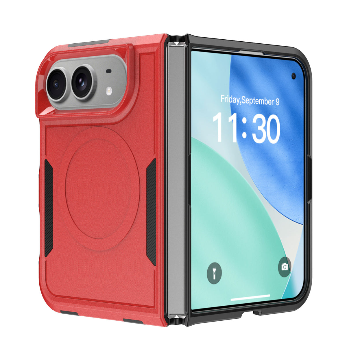 Magnetic Shockproof Protective Case Compatible with iPhone 18 Fold / Duo, Premium TPU Anti-Drop Cover for Horizontal Folding Phone