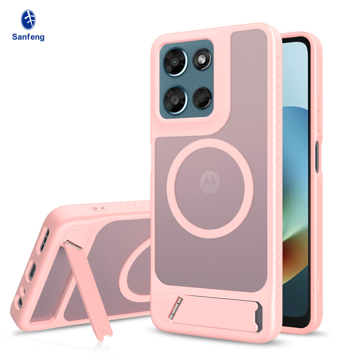 2-in-1 Magnetic Stand Phone Case for Motorola Moto Edge 50 Pro/Ultra G Play Power 2025 Anti-Drop Shockproof TPU Cover
