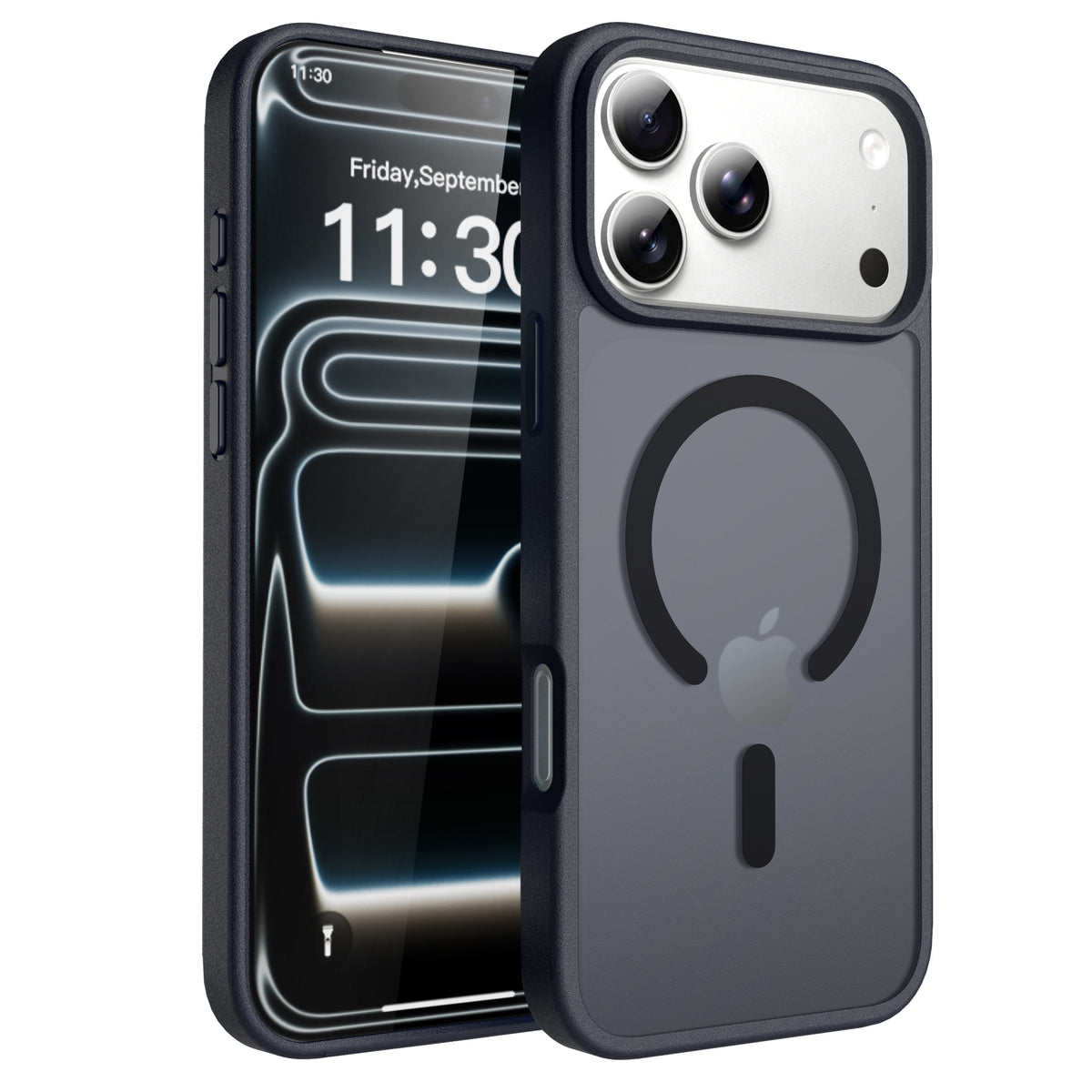 Magnetic Suction Skin-Feel Phone Case for iPhone 17 Pro, Anti-Fall TPU All-Inclusive Protective Cover (Brown)