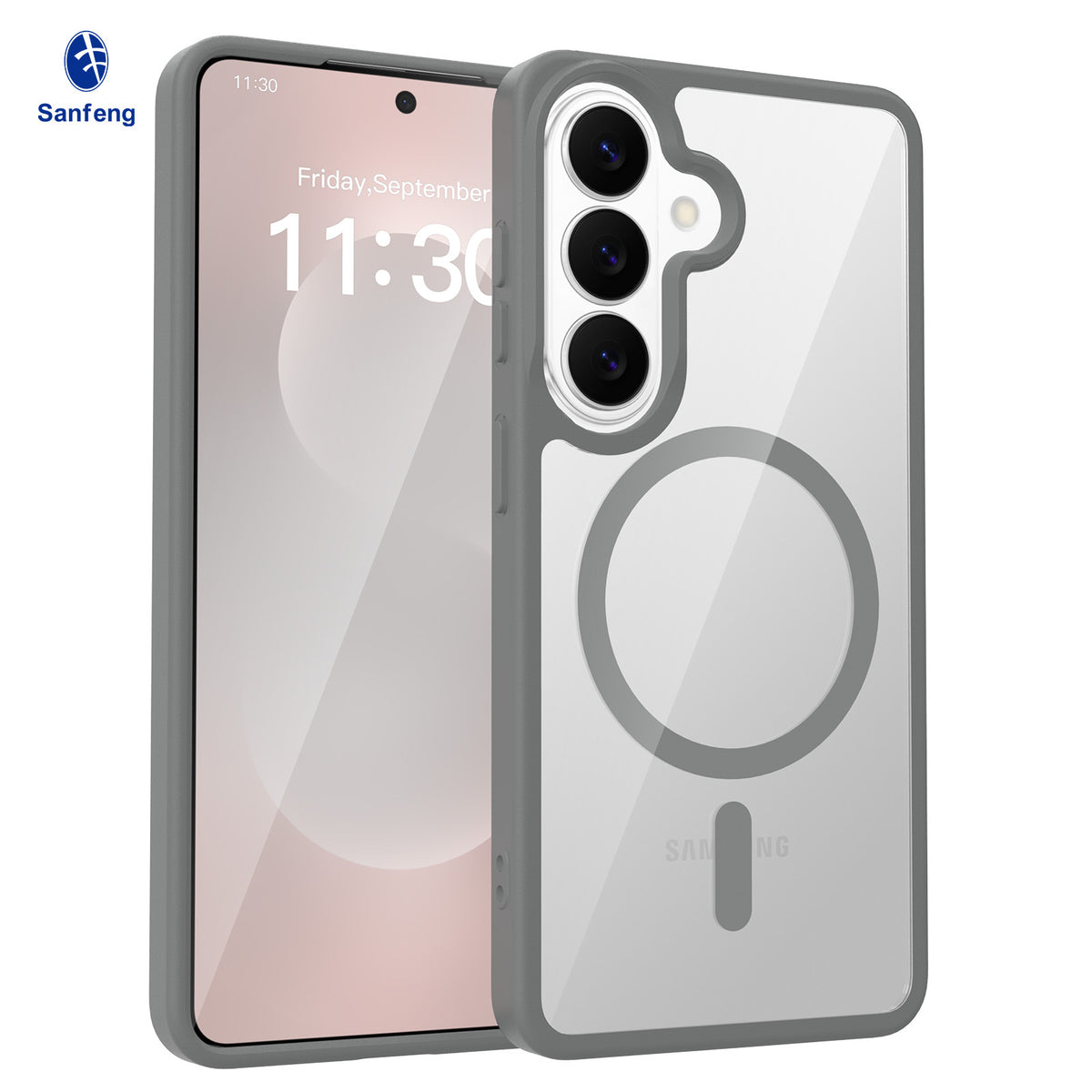 Magnetic Transparent Phone Case for Samsung Galaxy, Anti-Fall Skin-Feel TPU Protective Cover