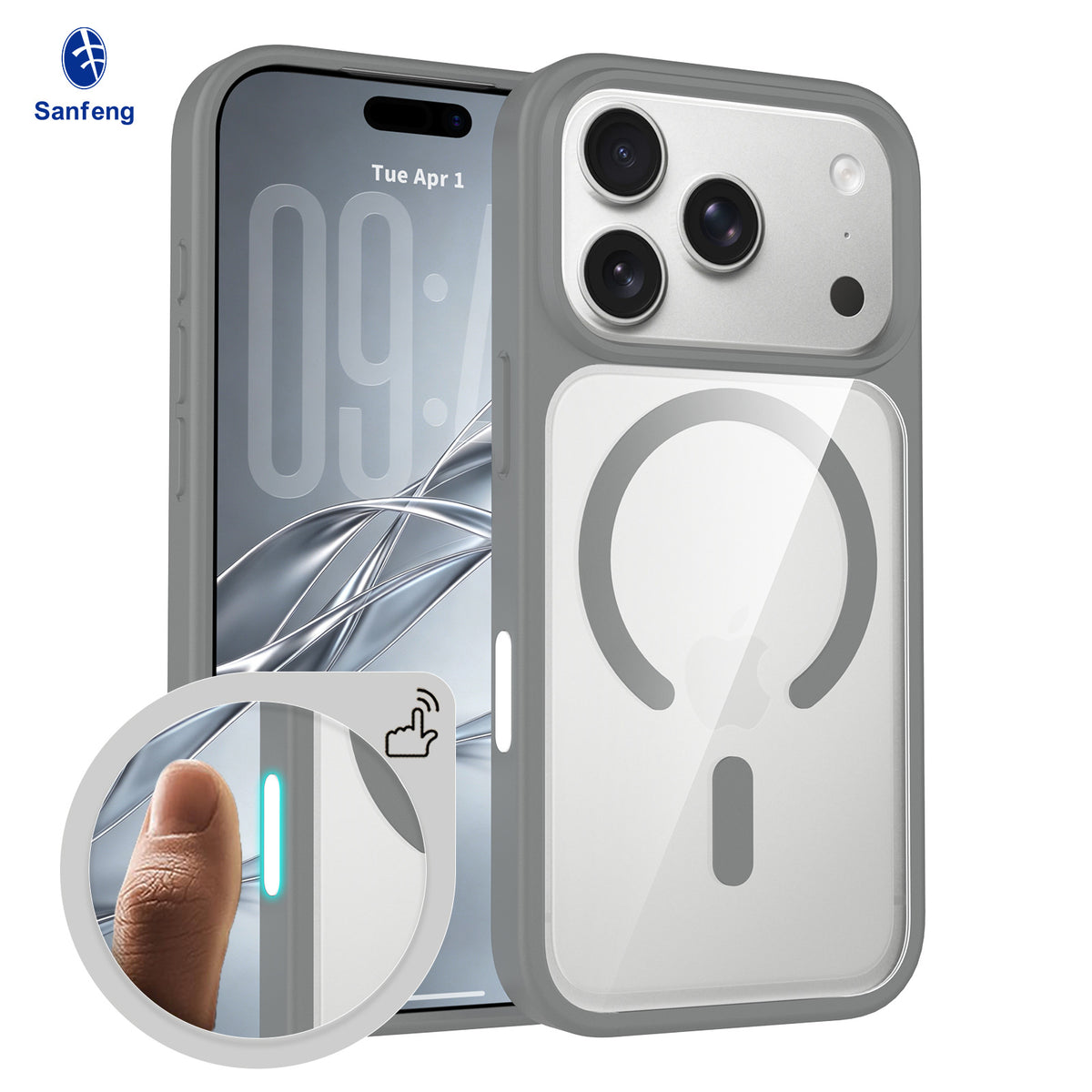 Magnetic Translucent Frosted Case for iPhone 17 Pro Max, Shockproof Skin-Feel Silicone Protective Phone Cover