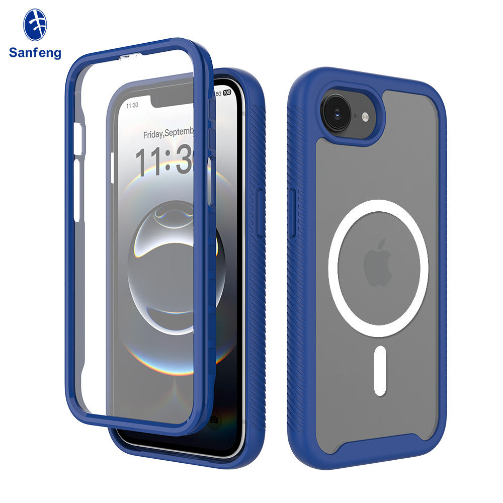 Skin-Feel Magnetic TPU Phone Case Anti-Fingerprint Protective Cover Compatible with iPhone 17 Air and 16 Pro