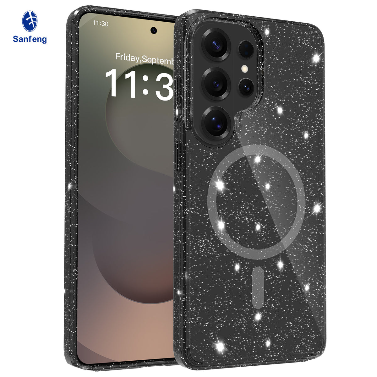 Clear Magnetic Shockproof TPU Case for Samsung Galaxy S24 Ultra S25 S24 FE Plus, Transparent Anti-Fall Protective Phone Cover