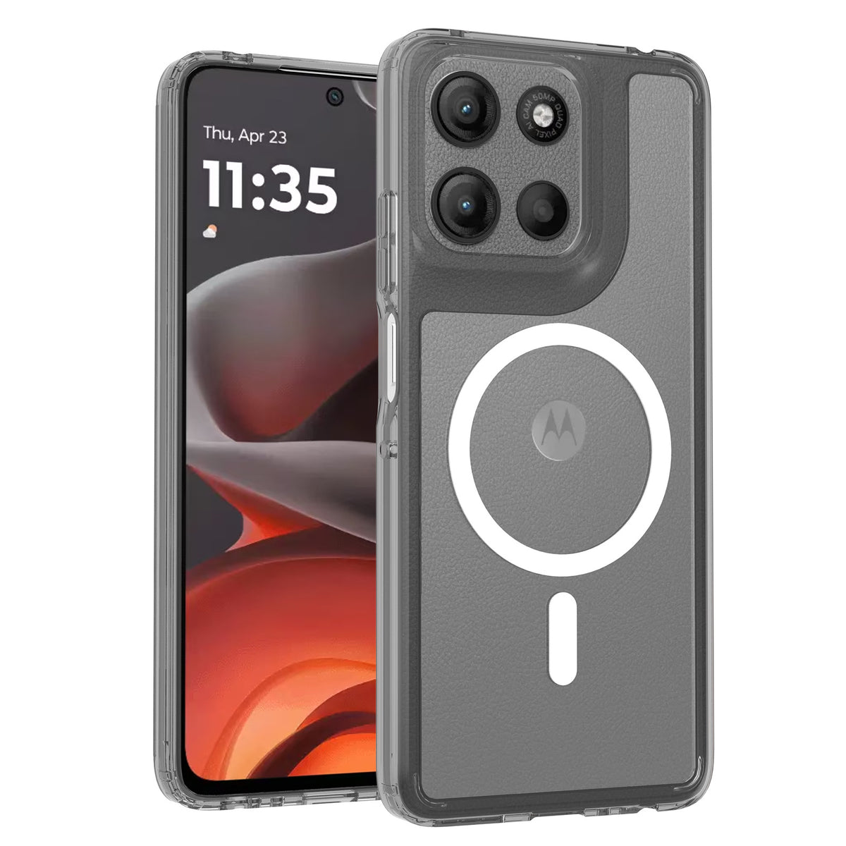Clear Magnetic Case Compatible with Motorola Moto G56 G15 G05 Edge 50 Pro - Shockproof All-Inclusive TPU Soft Phone Cover