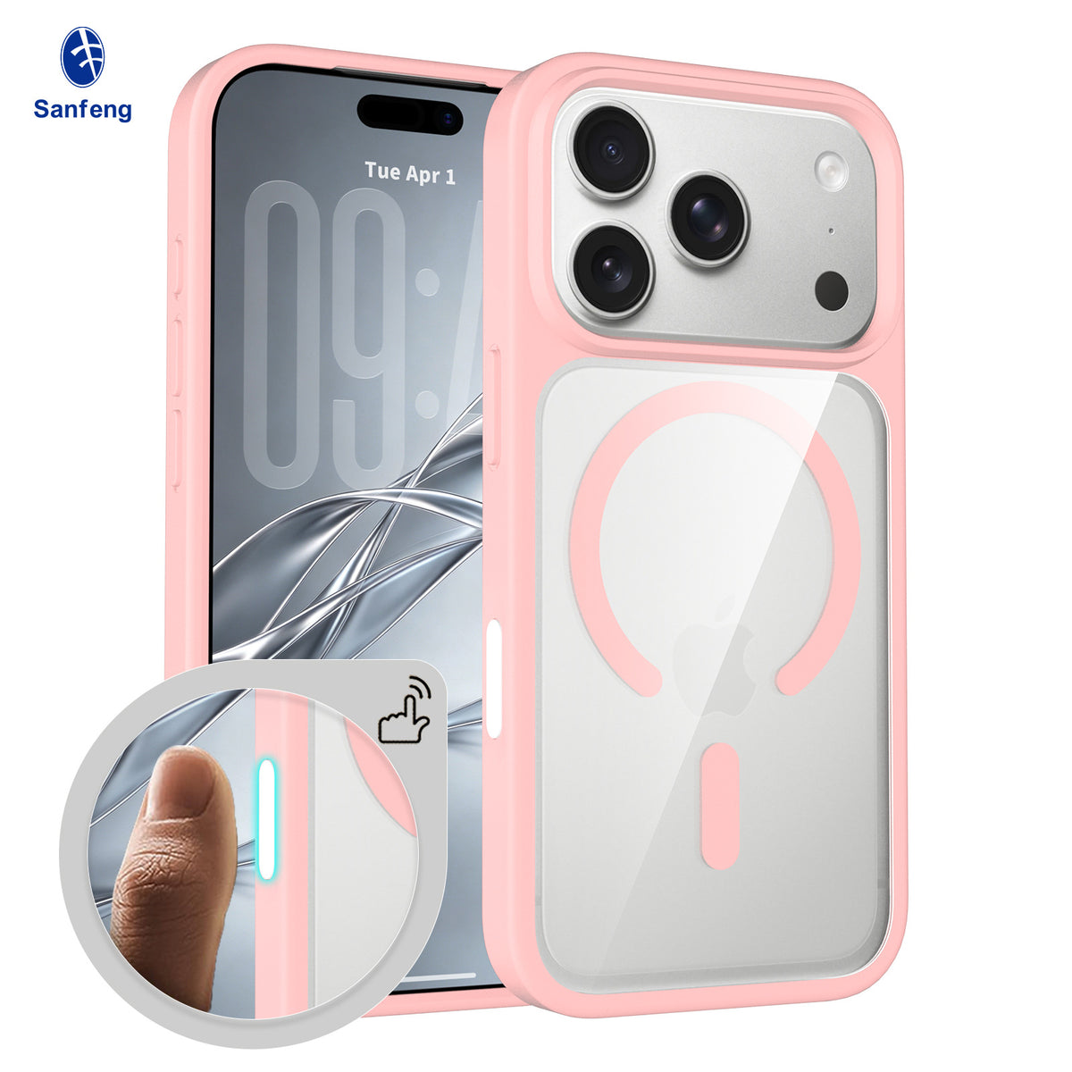 Magnetic Translucent Frosted Case for iPhone 17 Pro Max, Shockproof Skin-Feel Silicone Protective Phone Cover