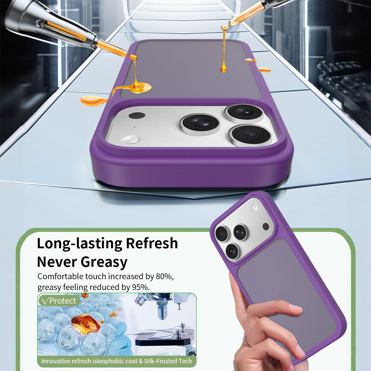 Frosted Translucent Skin-Feel TPU Phone Case - Anti-Drop Protective Cover for iPhone