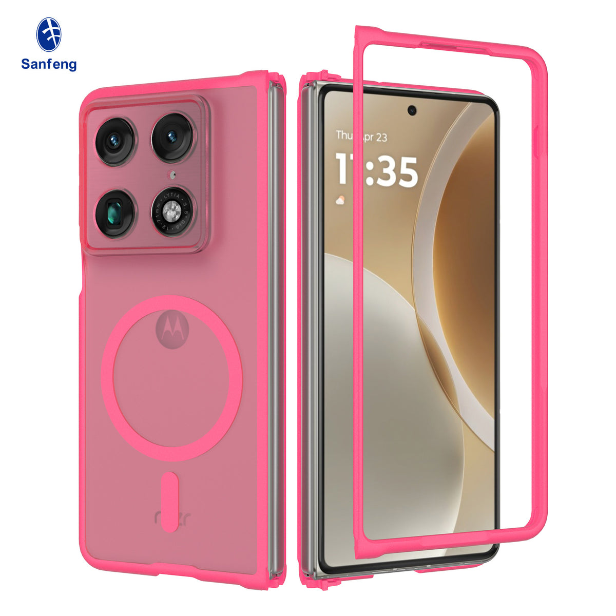 Magnetic Skin-Feel Protective Case for Moto Razr Series, Anti-Fall TPU Folding Phone Cover Compatible with Moto Razr / Razr+ 2024 2025