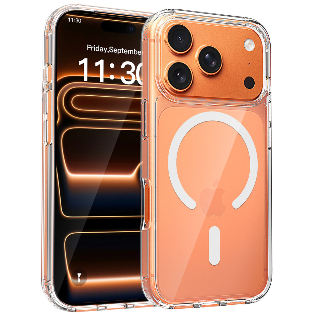Clear Magnetic Case Compatible with iPhone 17 / 17 Pro / 17 Air / 17 Pro Max, N52 Strong Magnet Anti-Scratch Slim Transparent Cover