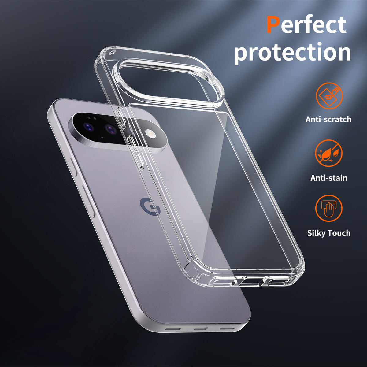 Clear Shockproof Silicone Case for Google Pixel - Thickened 2.0 Anti-Drop Magnetic Protective Cover