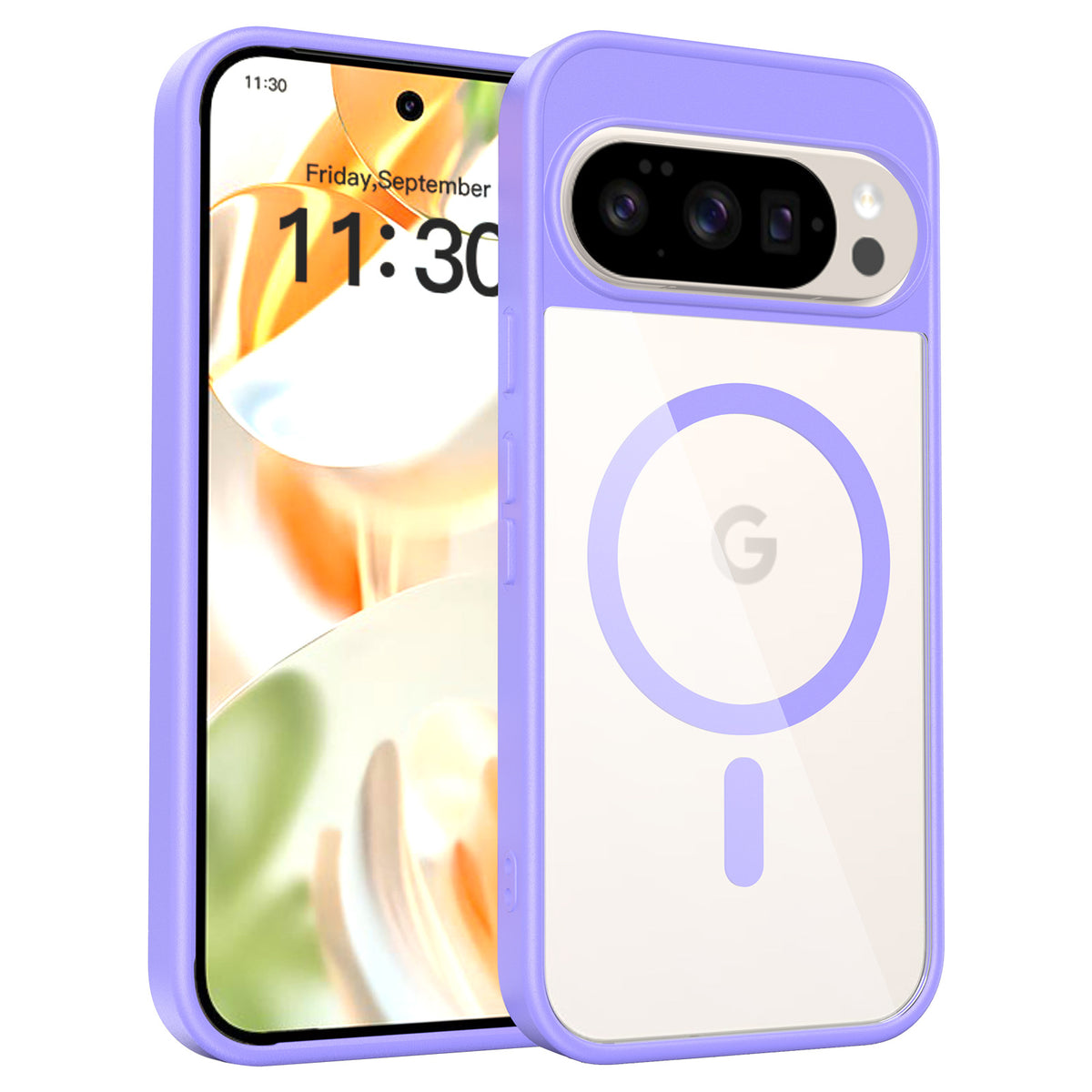 Magnetic Transparent Phone Case for Google Pixel 9 / 10 Series, Shockproof TPU+PC Hybrid Protective Cover