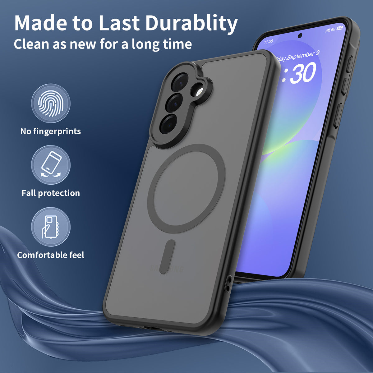 Matte Magnetic Anti-Fall Phone Case for Samsung Galaxy A57 A37 A17 5G A55 Shockproof TPU Protective Cover