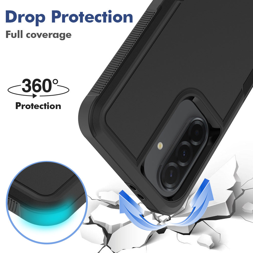 Shockproof Matte Black TPU Full-Cover Phone Case for Samsung Anti-Drop Protective Cover